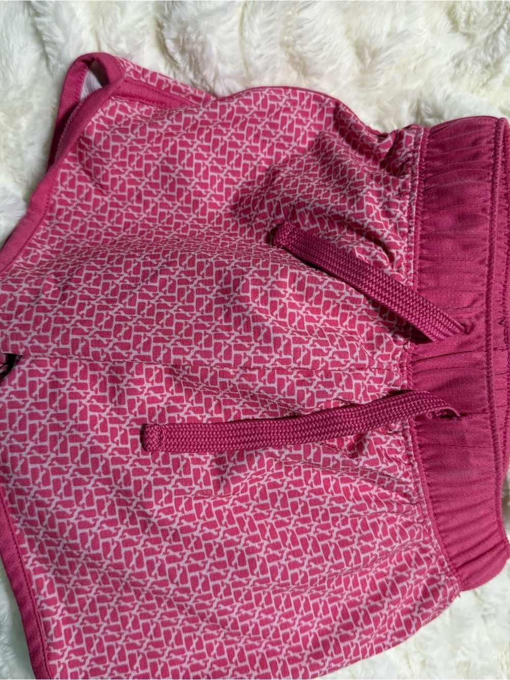 Vineyard Vines Girls Pink Geo Print Shorts